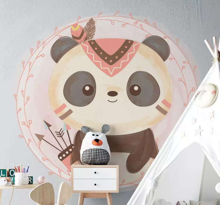 Panda boho άγριο ζώο decal - TenStickers