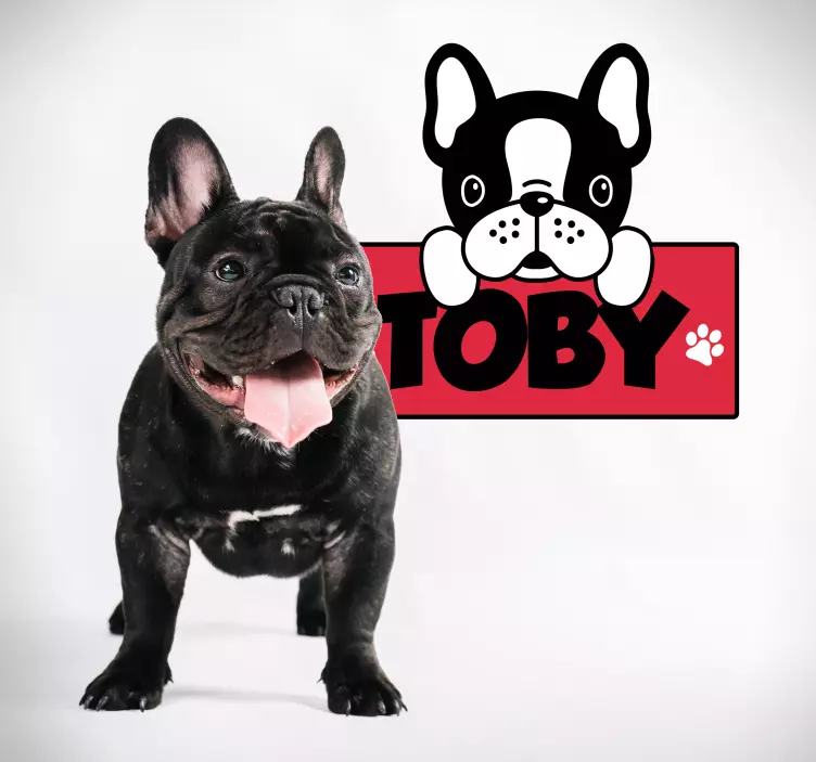 αυτοματοποιημένο αυτοκόλλητο τοίχου ζώων μπουλντόγκ - TenStickers