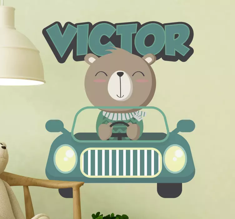 αυτοκόλλητο τοίχου με εξατομικευμένο κείμενο - TenStickers