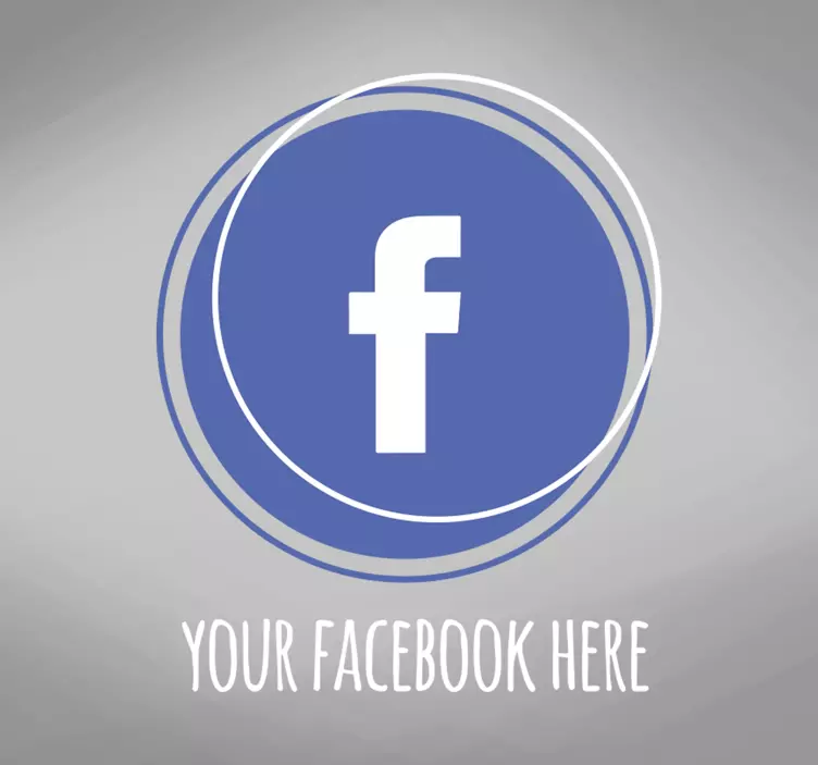 αυτοκόλλητο παράθυρο εξατομικευμένου κύκλου facebook - TenStickers