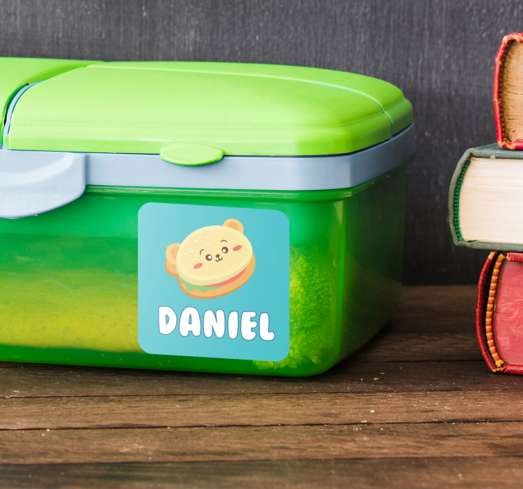 προσαρμόσιμο αυτοκόλλητο ετικέτα ονόματος tupper - TenStickers