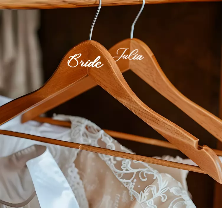 προσαρμόσιμο αυτοκόλλητο κρεμάστρα γάμου - TenStickers