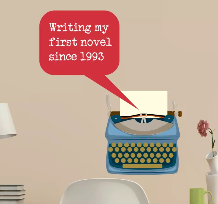 αυτοκόλλητο τοίχου με εξατομικευμένη γραφομηχανή - TenStickers