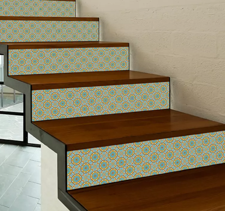 αυτοκόλλητο piastrelle ανά κλίμακα τοίχου - TenStickers