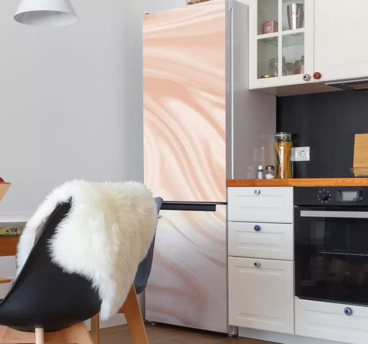 ροζ μαρμάρινο ψυγείο βινυλίου decal - TenStickers