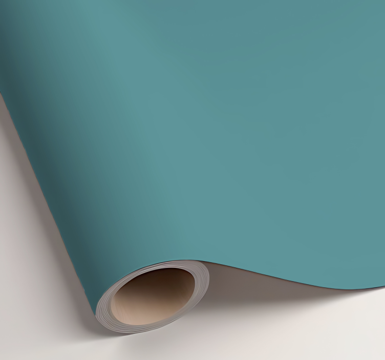 Αυτοκόλλητο μονόχρωμου φύλλου ματ σκούρο τιρκουάζ - TenStickers