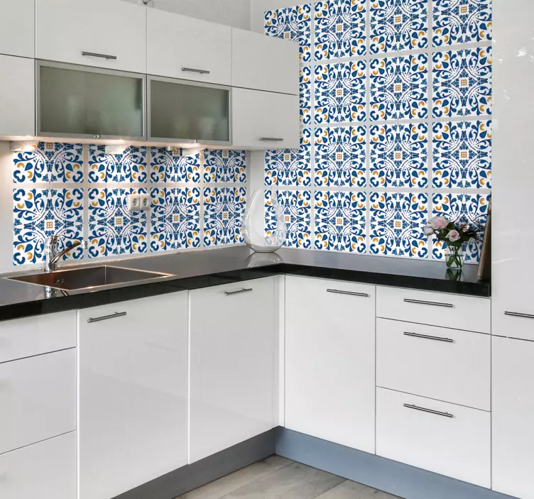 αυτοκόλλητο πορτογαλικά φιλιγκράν πλακιδίων - TenStickers