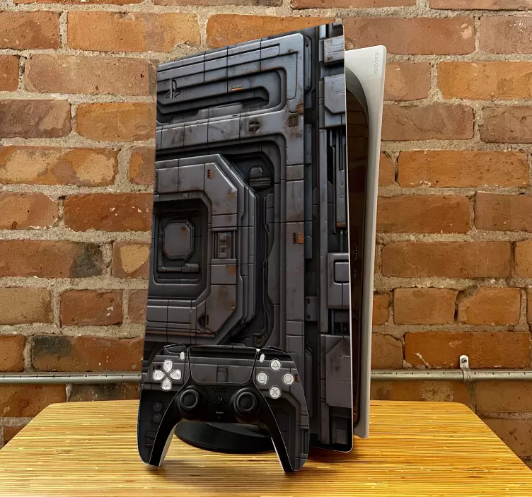 αυτοκόλλητο Ps5 διαστημόπλοιο μεταλλική υφή - TenStickers