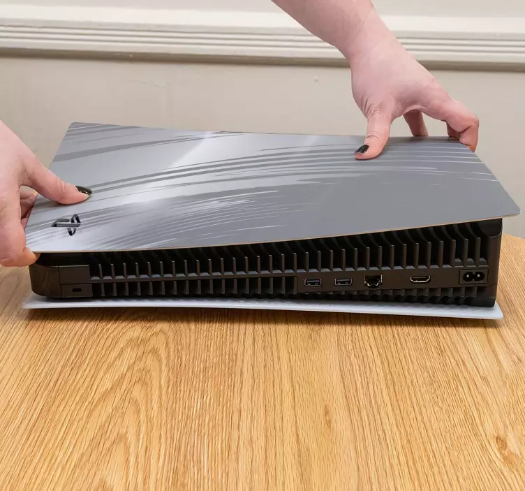 Αυτοκόλλητα ps5 με γυαλιστερό ασημί δέρμα ps5 - TenStickers