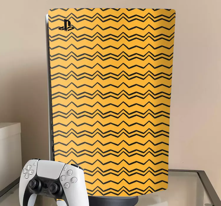 αυτοκόλλητο Ps5 κάλυμμα με κυματιστό μοτίβο - TenStickers
