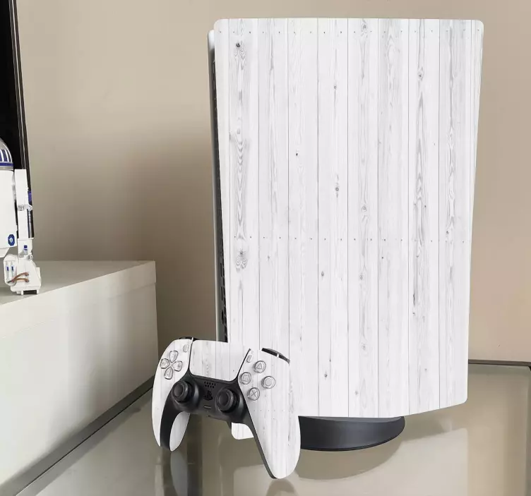 Αυτοκόλλητο ps5 με Ξύλινη Υφή - TenStickers