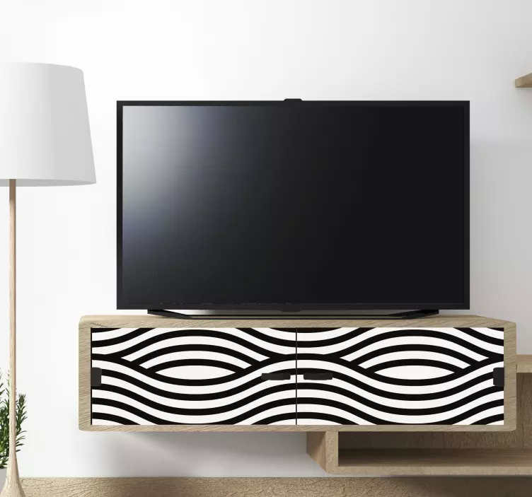 αυτοκόλλητο ψυχεδελικής καμπύλης επίπλωσης χρωμάτων - TenStickers