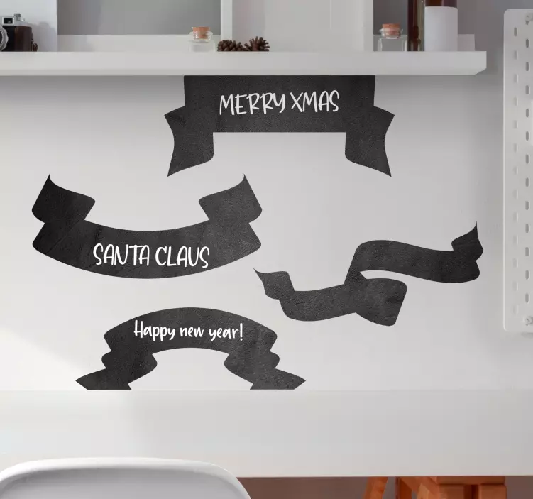 ρεαλιστική αυτοκόλλητη ετικέτα σχεδιασμού σετ Χριστουγέννων - TenStickers