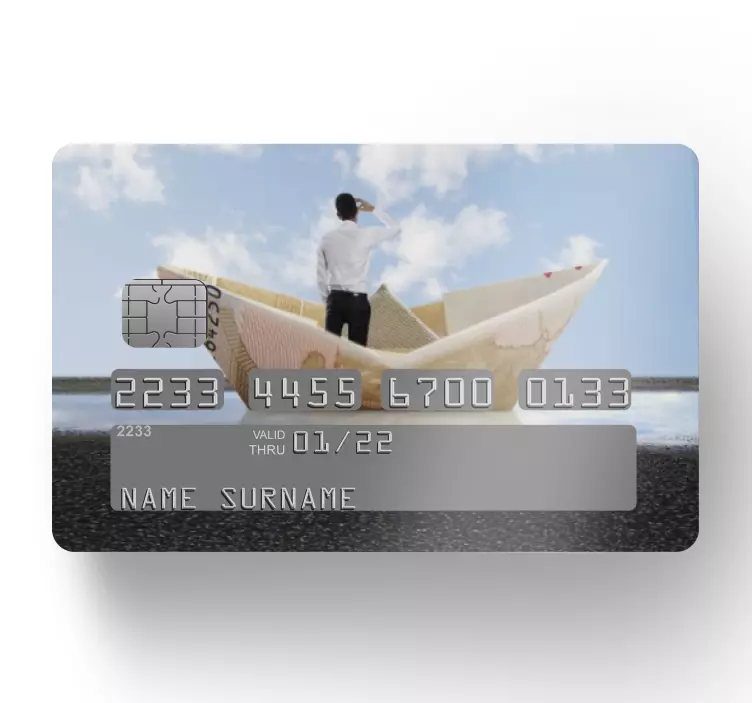 πίσω όψη πιστωτικής κάρτας επιχειρηματία - TenStickers