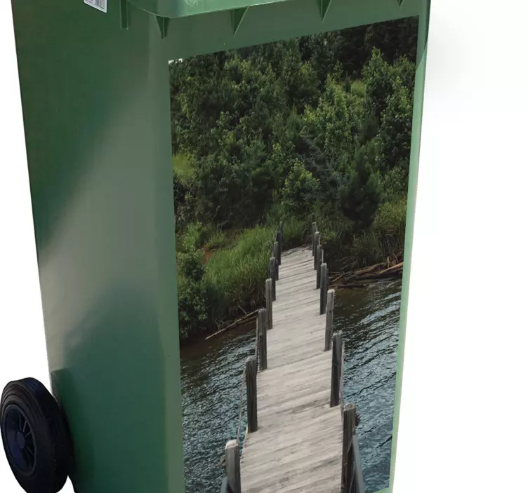 Αυτοκόλλητο δοχείου γραφικό ξύλινο μονοπάτι - TenStickers