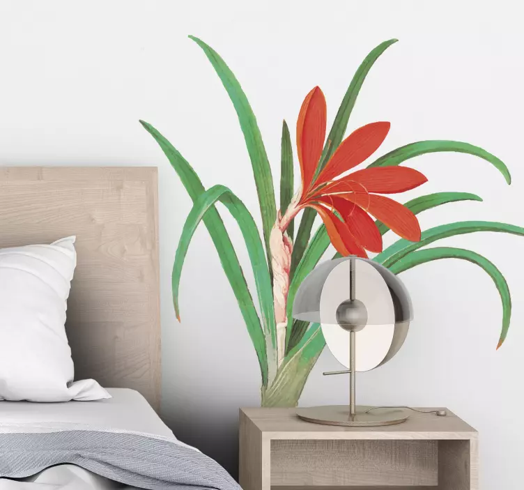 αυτοκόλλητο τοίχου κόκκινο στυλ κρόκου - TenStickers