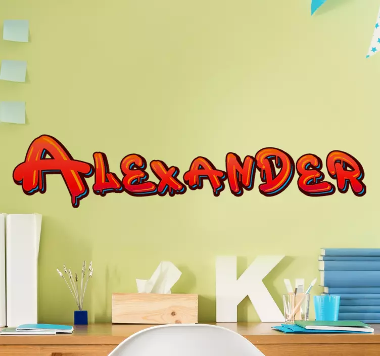 αυτοκόλλητο κόκκινο γκράφιτι αστικό - TenStickers