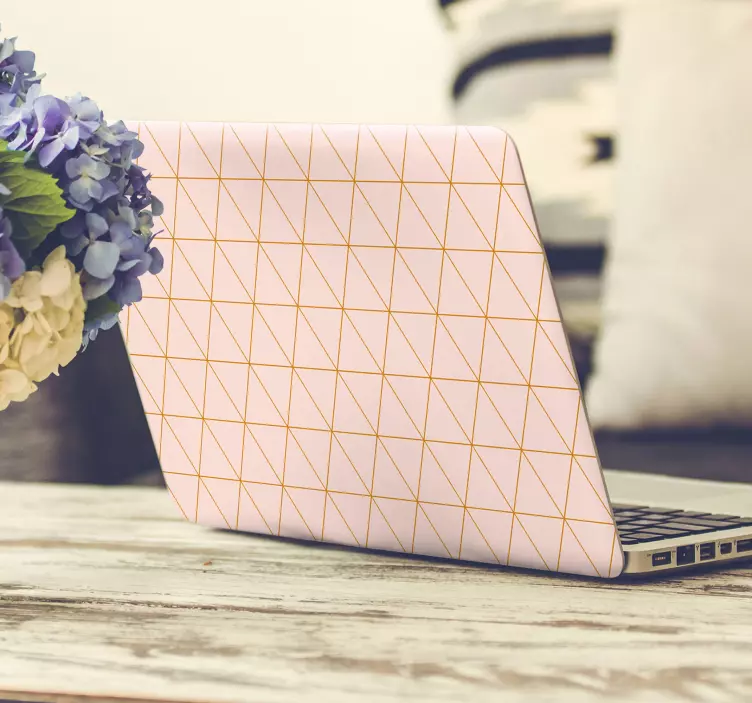 αυτοκόλλητο laptop κόκκινο μοτίβο - TenStickers