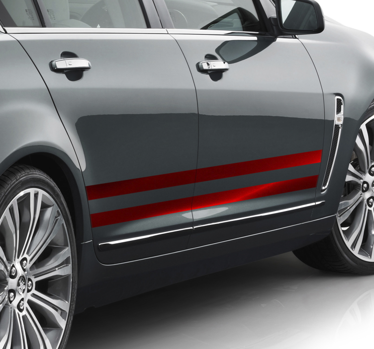 αυτοκόλλητο βινυλίου αυτοκινήτου με κόκκινη λωρίδα - TenStickers