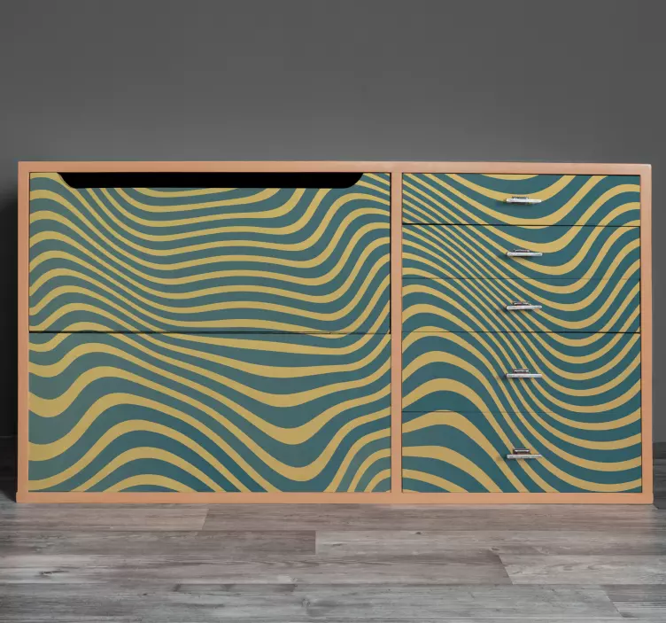 αυτοκόλλητο ρετρό γραμμές επίπλων - TenStickers