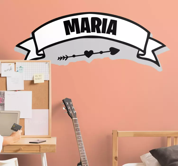 αυτοκόλλητο τοίχου με κορδέλα doodle - TenStickers