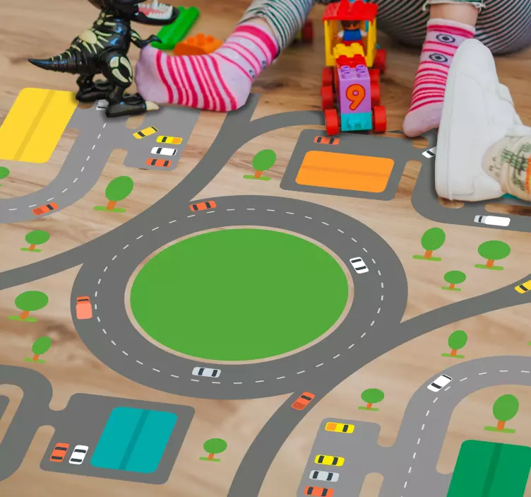 αυτοκόλλητο παιδικού πατώματος στο δρόμο - TenStickers