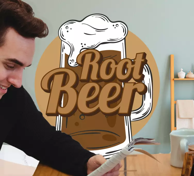 αυτοκόλλητο με ρίζα μπύρας και ξύσιμο - TenStickers