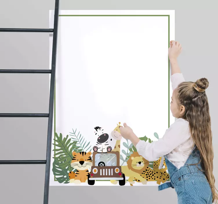 αυτοκόλλητο που γράφει τα ζώα σαφάρι - TenStickers