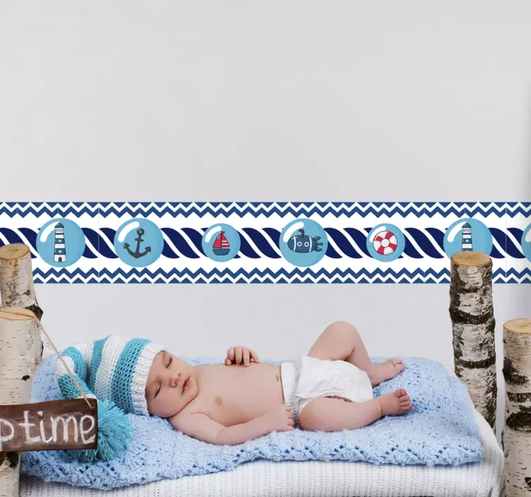 αυτοκόλλητο τοίχου των συνόρων των ναυτικών - TenStickers