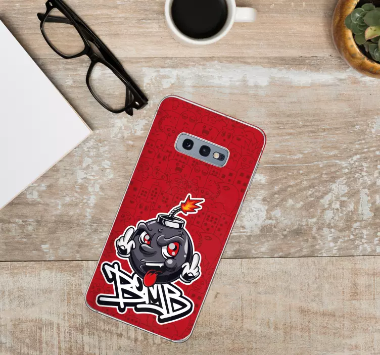 αυτοκόλλητο Samsung χαρακτήρας κινουμένων σχεδίων βόμβα - TenStickers