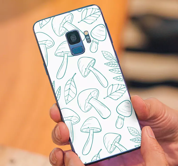 αυτοκόλλητο Samsung μοτίβο φύλλων μανιταριού - TenStickers