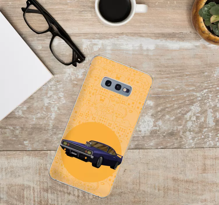 αυτοκόλλητο Samsung ζωντανό κλασικό αυτοκίνητο - TenStickers
