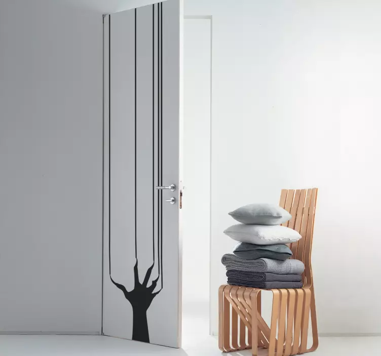 αυτοκόλλητο αποκριές πόρτα τρομακτική χέρια - TenStickers