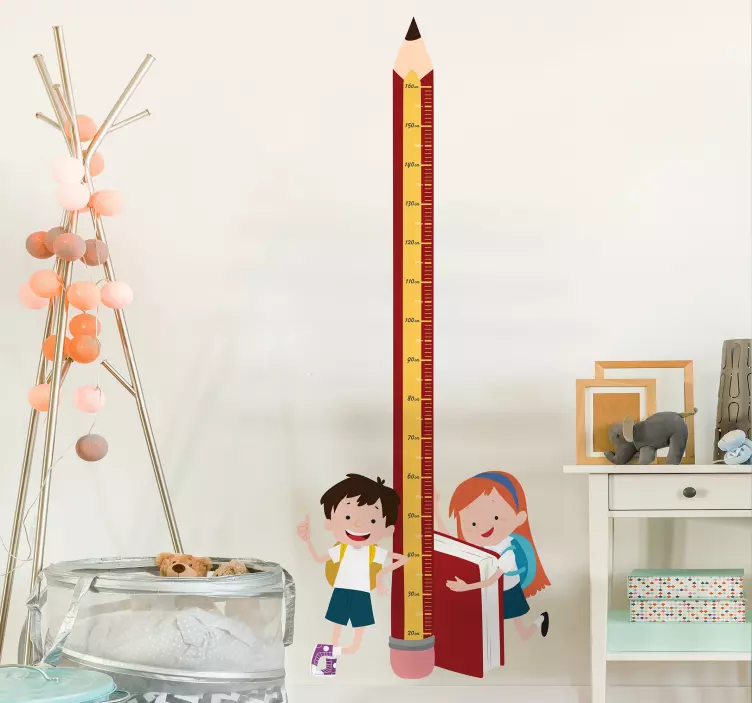 σχολικό μέτρο διακοσμητικό διάγραμμα ύψους - TenStickers