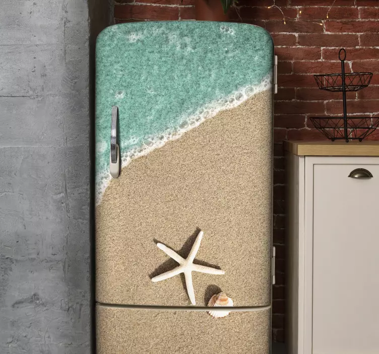 αυτοκόλλητο βινυλίου ψυγείο με κοχύλι - TenStickers