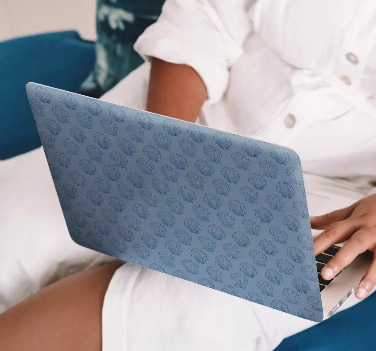 αυτοκόλλητο δέρματος για laptop με μπλε αποχρώσεις - TenStickers