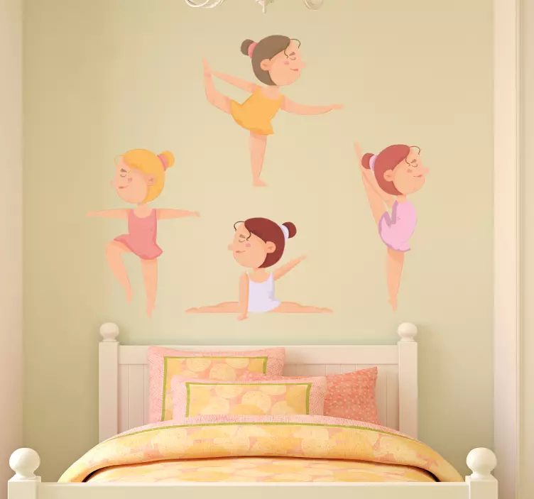 αυτοκόλλητο τεντώματος μπαλαρίνων - TenStickers