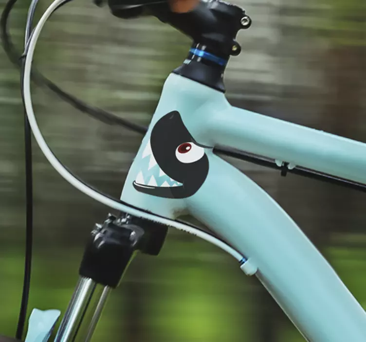 αυτοκόλλητο βινυλίου ποδηλάτου προσώπου καρχαρία - TenStickers