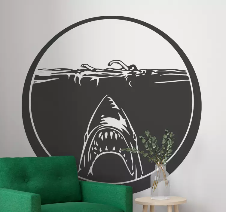 Αυτοκόλλητο με αυτοκόλλητο ψαριών καρχαριών - TenStickers