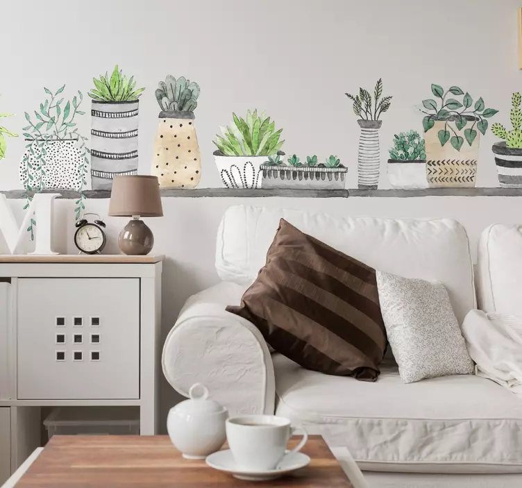 αυτοκόλλητο τοίχου φυτών - TenStickers