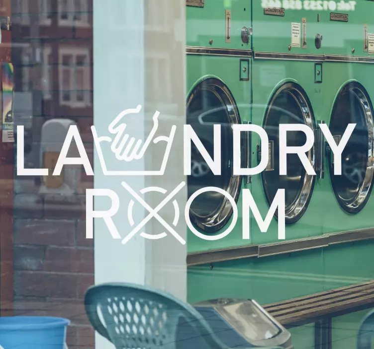 Αυτοκόλλητο για βιτρίνες πινακίδα πλυντηρίου - TenStickers