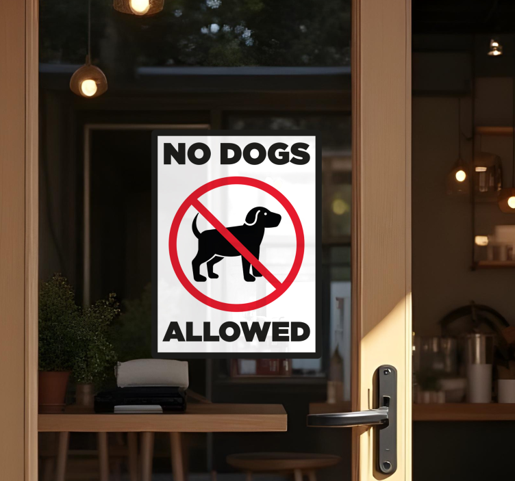 Αυτοκόλλητο για βιτρίνες no dog allowed sign - TenStickers