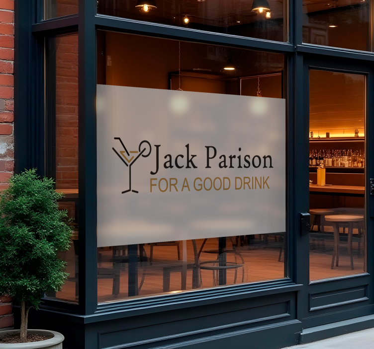 Αυτοκόλλητο για βιτρίνες ημιδιαφανής αυτοκόλλητη ταινία με λογότυ - TenStickers