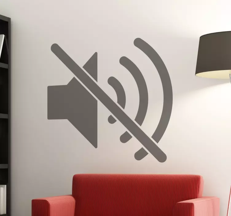 αυτοκόλλητο τοίχου σύμβολο σιωπής - TenStickers