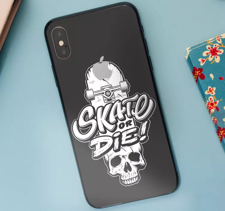 Αυτοκόλλητο για iphone γκράφιτι τάφου skate - TenStickers