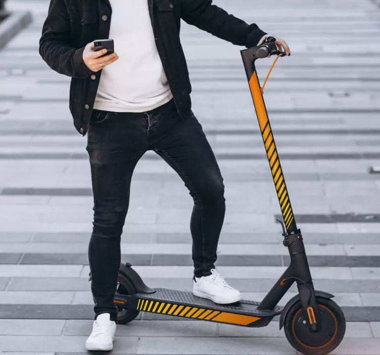 αυτοκόλλητο  σκούτερ Πατίνι μπανάνες κίτρινες - TenStickers