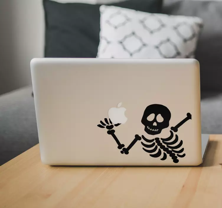 αυτοκόλλητο αποκριών macbook σκελετού - TenStickers