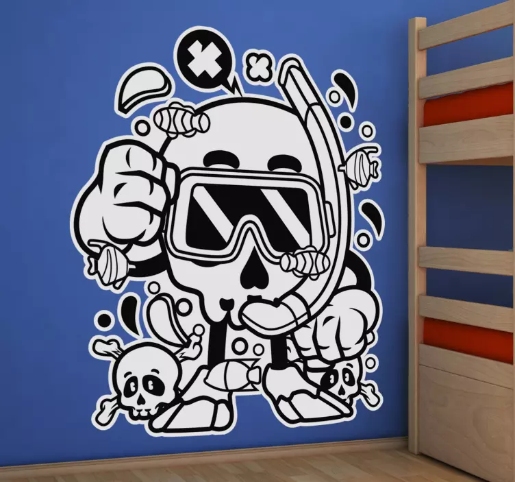 αυτοκόλλητο με ένα αστικό αυτοκόλλητο κατάδυσης - TenStickers