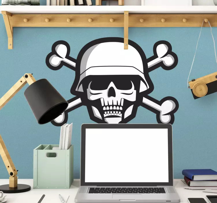 αυτοκόλλητο στρατιωτικό κρανίο - TenStickers