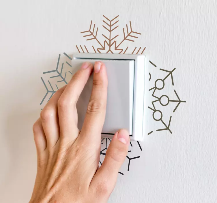 αυτοκόλλητο διακόπτη φωτός νιφάδας χιονιού - TenStickers